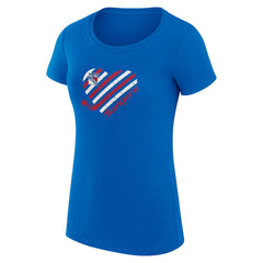 NHL New York Rangers G-III 4Her by Carl Banks Women's Super-Slim Fit Lightweight Heart T-Shirt - Royal