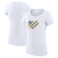 NHL Buffalo Sabres G-III 4Her by Carl Banks Women's Super-Slim Fit Lightweight Heart T-Shirt - White