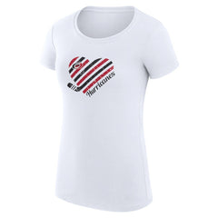 NHL Carolina Hurricanes G-III 4Her by Carl Banks Women's Super-Slim Fit Lightweight Heart T-Shirt - White