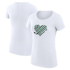 NHL Dallas Stars G-III 4Her by Carl Banks Women's Super-Slim Fit Lightweight Heart T-Shirt - White