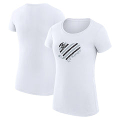 NHL Los Angeles Kings G-III 4Her by Carl Banks Women's Super-Slim Fit Lightweight Heart T-Shirt - White