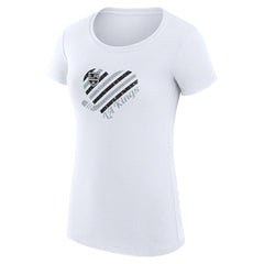 NHL Los Angeles Kings G-III 4Her by Carl Banks Women's Super-Slim Fit Lightweight Heart T-Shirt - White