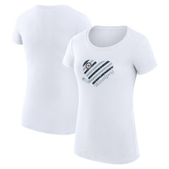 NHL Winnipeg Jets G-III 4Her by Carl Banks Women's Super-Slim Fit Lightweight Heart T-Shirt - White
