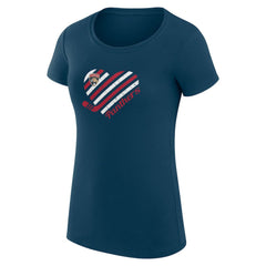 NHL Florida Panthers G-III 4Her by Carl Banks Women's Super-Slim Fit Lightweight Heart T-Shirt - Navy
