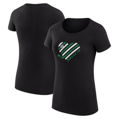 NHL Dallas Stars G-III 4Her by Carl Banks Women's Super-Slim Fit Lightweight Heart T-Shirt - Black