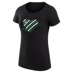 NHL Dallas Stars G-III 4Her by Carl Banks Women's Super-Slim Fit Lightweight Heart T-Shirt - Black