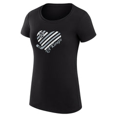 NHL Los Angeles Kings G-III 4Her by Carl Banks Women's Super-Slim Fit Lightweight Heart T-Shirt - Black