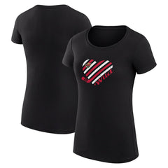 NHL Minnesota Wild G-III 4Her by Carl Banks Women's Super-Slim Fit Lightweight Heart T-Shirt - Black