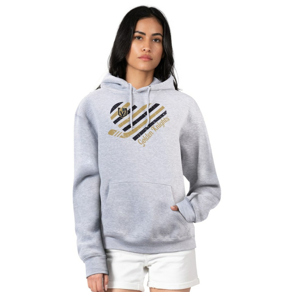 NHL Vegas Golden Knights G-III 4Her by Carl Banks Women's Heart Pullover Hoodie - Heather Gray
