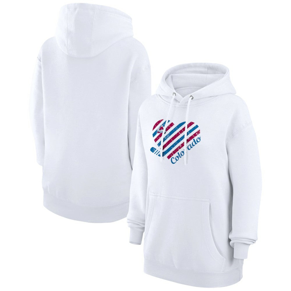 NHL Colorado Avalanche G-III 4Her by Carl Banks Women's Heart Pullover Hoodie - White