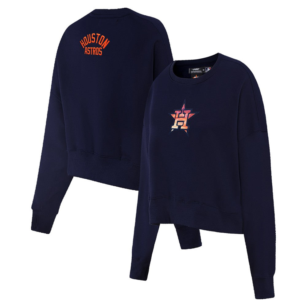 Houston Astros Pro Standard Women's Painted Sky Pullover Sweatshirt - Navy Pullover