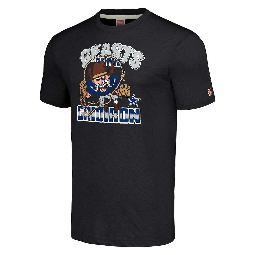 Dallas Cowboys Homage Unisex Monsters of the Gridiron Halloween Tri-Blend T-Shirt Charcoal