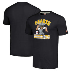 Pittsburgh Steelers Homage Unisex Monsters of the Gridiron Halloween Tri-Blend T-Shirt Charcoal