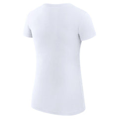 Miami Marlins G-III 4Her by Carl Banks Women's Super-Slim Fit Lightweight Filigree Team T-Shirt - White T-shirts