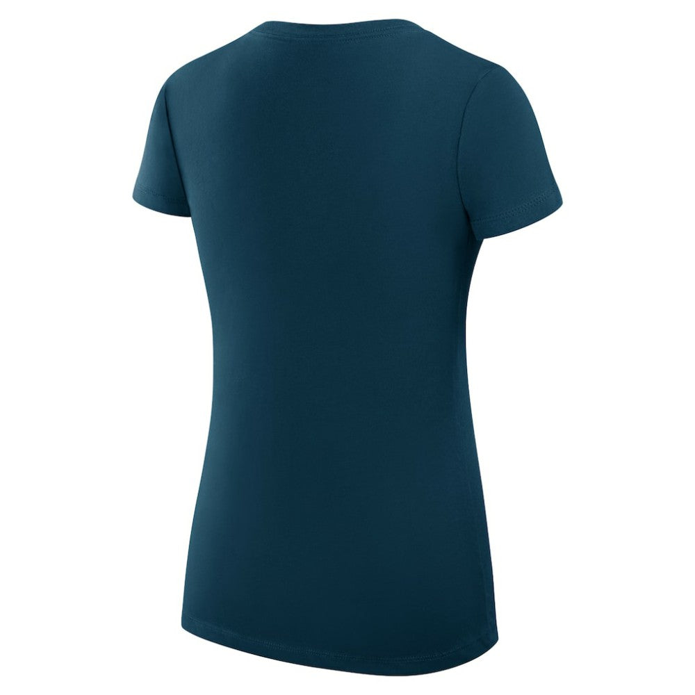 Seattle Mariners G-III 4Her by Carl Banks Women's Super-Slim Fit Lightweight Filigree Team V-Neck T-Shirt - Navy T-shirts