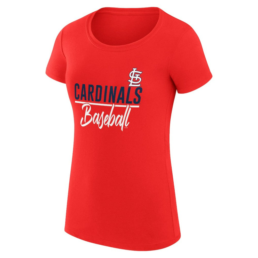 St. Louis Cardinals G-III 4Her by Carl Banks Women's Super-Slim Fit Lightweight Team Graphic T-Shirt - Red T-shirts