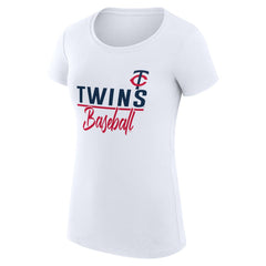 Minnesota Twins G-III 4Her by Carl Banks Women's Super-Slim Fit Lightweight Team Graphic T-Shirt - White T-shirts