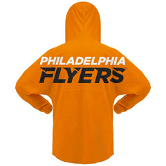 NHL Philadelphia Flyers Fanatics Women's Jersey Lace-Up V-Neck Long Sleeve Hoodie T-Shirt - Orange