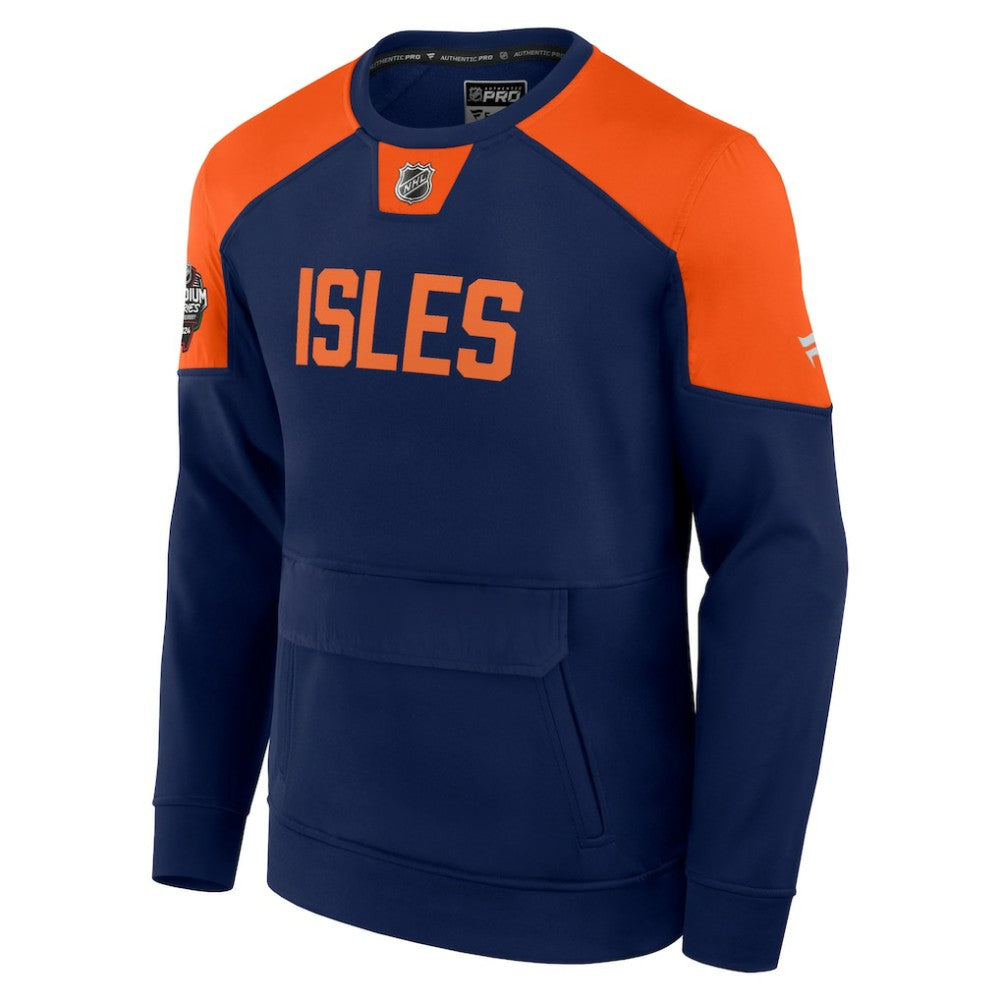 NHL New York Islanders Fanatics 2024 NHL Stadium Series Authentic Pro Fleece Logo Pullover Sweatshirt - Navy