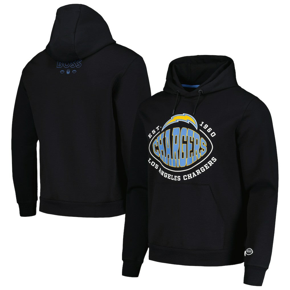 Los Angeles Chargers BOSS X NFL Touchback Pullover Hoodie Black