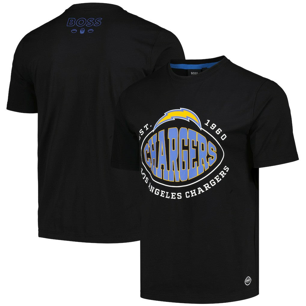 Los Angeles Chargers BOSS X NFL Trap T-Shirt Black