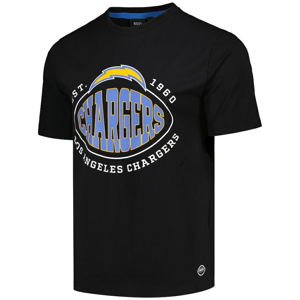 Los Angeles Chargers BOSS X NFL Trap T-Shirt Black