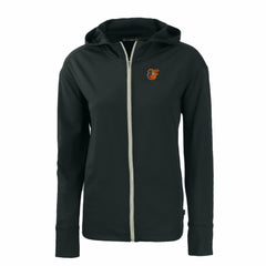 Baltimore Orioles Cutter & Buck Women's Daybreak Eco Recycled Full-Zip Hoodie - Black Hoodies