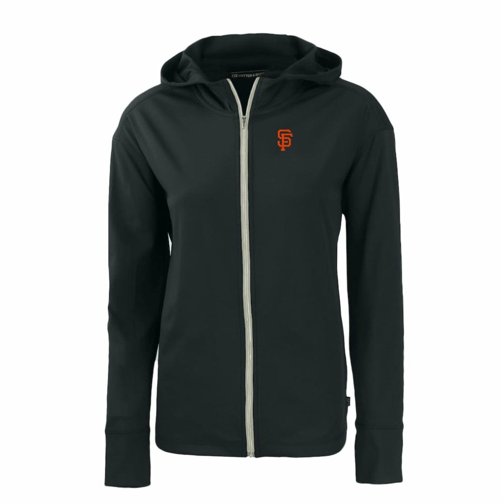 San Francisco Giants Cutter & Buck Women's Daybreak Eco Recycled Full-Zip Hoodie - Black Hoodies