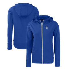 Los Angeles Dodgers Cutter & Buck Women's Daybreak Eco Recycled Full-Zip Hoodie - Royal Hoodies