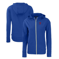 Philadelphia Phillies Cutter & Buck Women's Daybreak Eco Recycled Full-Zip Hoodie - Royal Hoodies