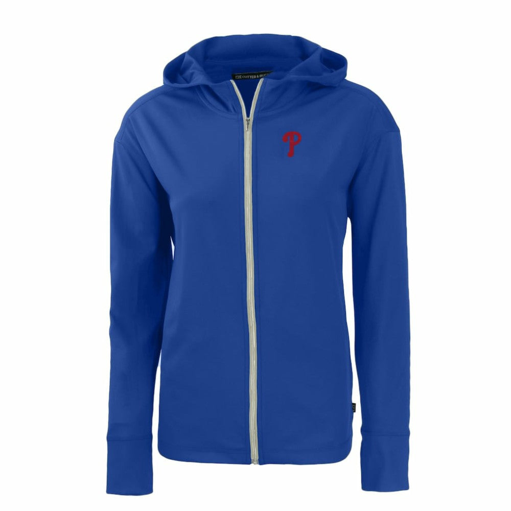Philadelphia Phillies Cutter & Buck Women's Daybreak Eco Recycled Full-Zip Hoodie - Royal Hoodies