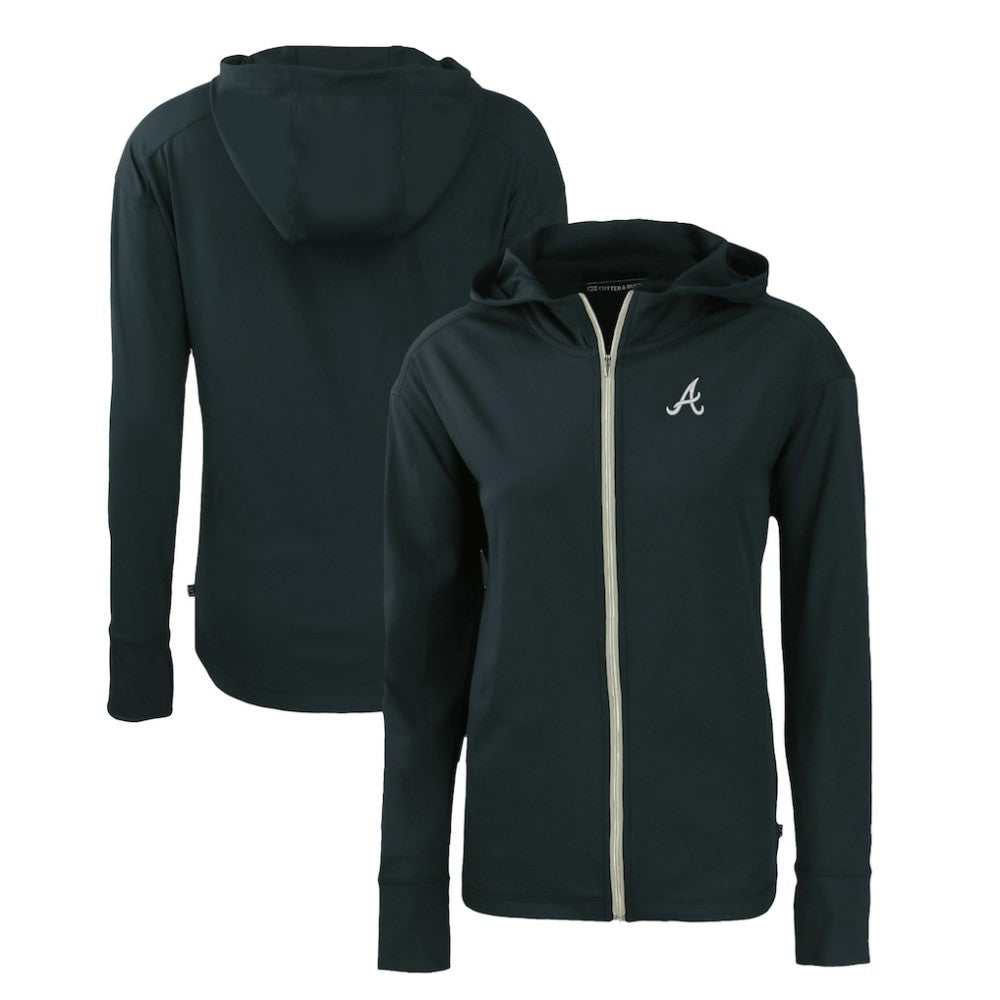 Atlanta Braves Cutter & Buck Women's Daybreak Eco Recycled Full-Zip Hoodie - Navy Hoodies