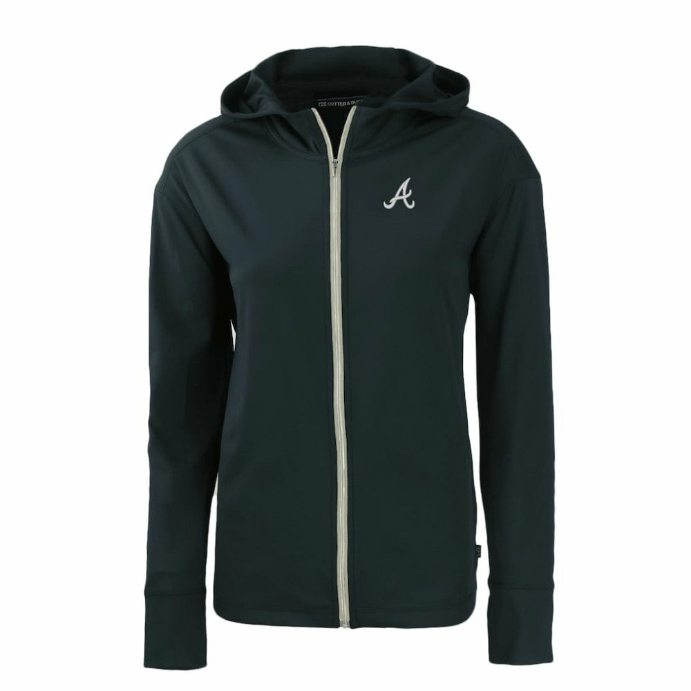 Atlanta Braves Cutter & Buck Women's Daybreak Eco Recycled Full-Zip Hoodie - Navy Hoodies