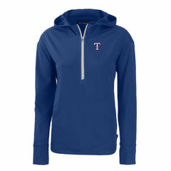 Texas Rangers Cutter & Buck Women's Daybreak Eco Recycled Half-Zip Hoodie - Royal Hoodies