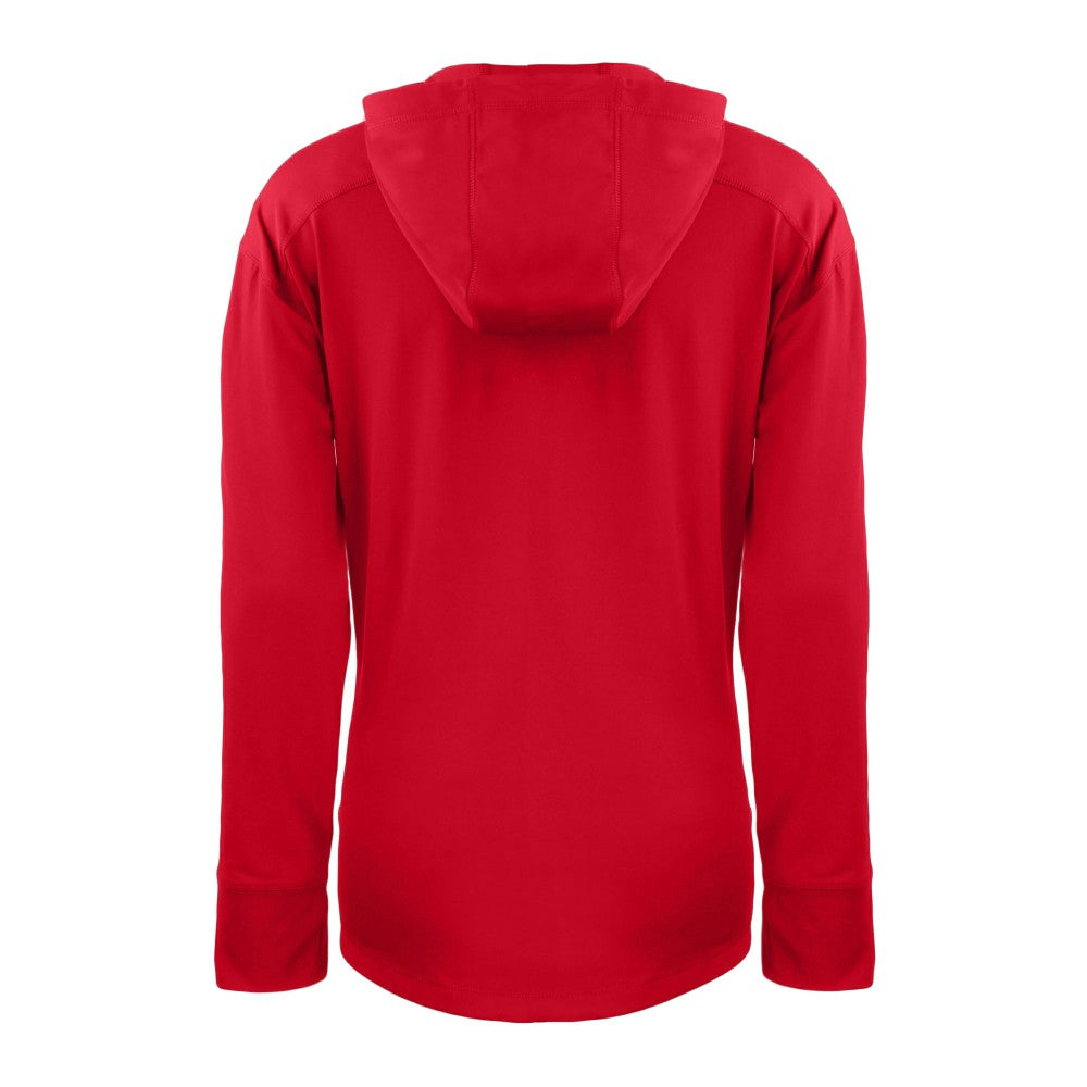 Cincinnati Reds Cutter & Buck Women's Daybreak Eco Recycled Half-Zip Hoodie - Red Hoodies