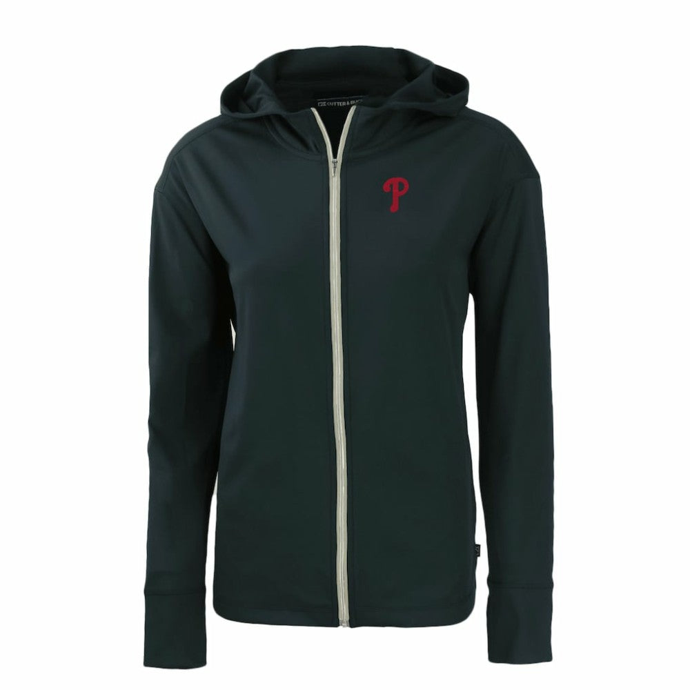 Philadelphia Phillies Cutter & Buck Women's Daybreak Eco Recycled Full-Zip Hoodie - Navy Hoodies