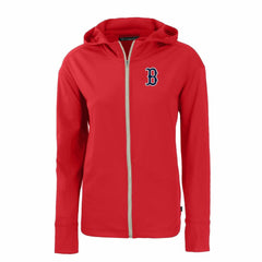 Boston Red Sox Cutter & Buck Women's Daybreak Eco Recycled Full-Zip Hoodie - Red Hoodies