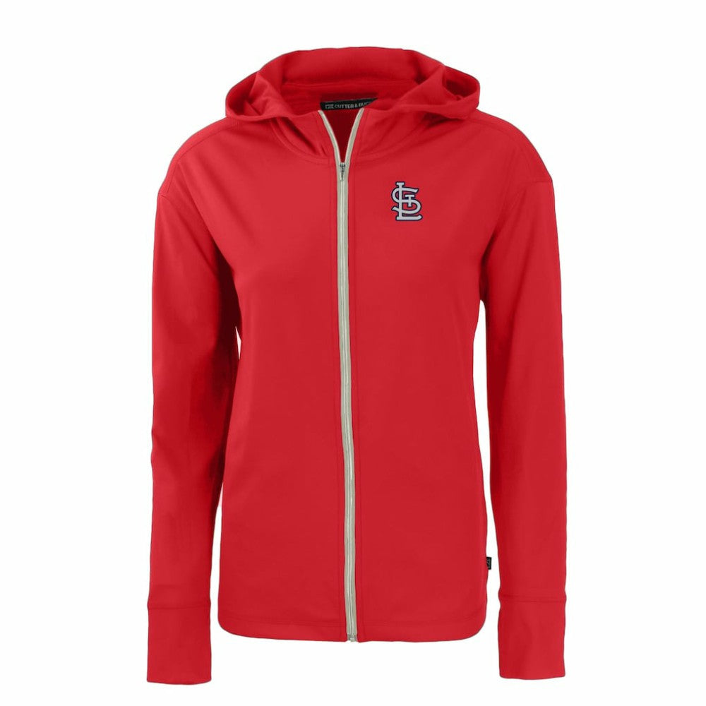 St. Louis Cardinals Cutter & Buck Women's Daybreak Eco Recycled Full-Zip Hoodie - Red Hoodies