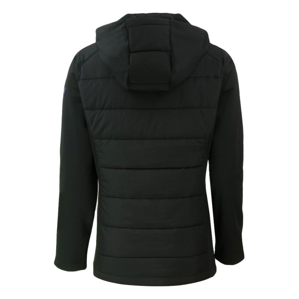 Colorado Rockies Cutter & Buck Women's Evoke Hybrid Eco Softshell Recycled Full-Zip Hoodie Jacket - Black Jackets