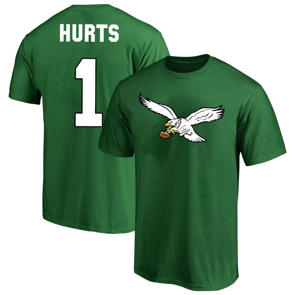 Jalen Hurts Philadelphia Eagles Big & Tall Player Name & Number T-Shirt Kelly Green