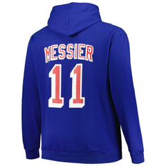 NHL Mark Messier New York Rangers Mitchell & Ness Name & Number Pullover Hoodie - Blue
