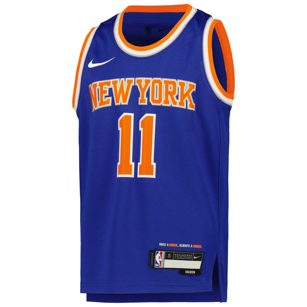 Jalen Brunson New York Knicks Youth Swingman Jersey Icon Edition Blue