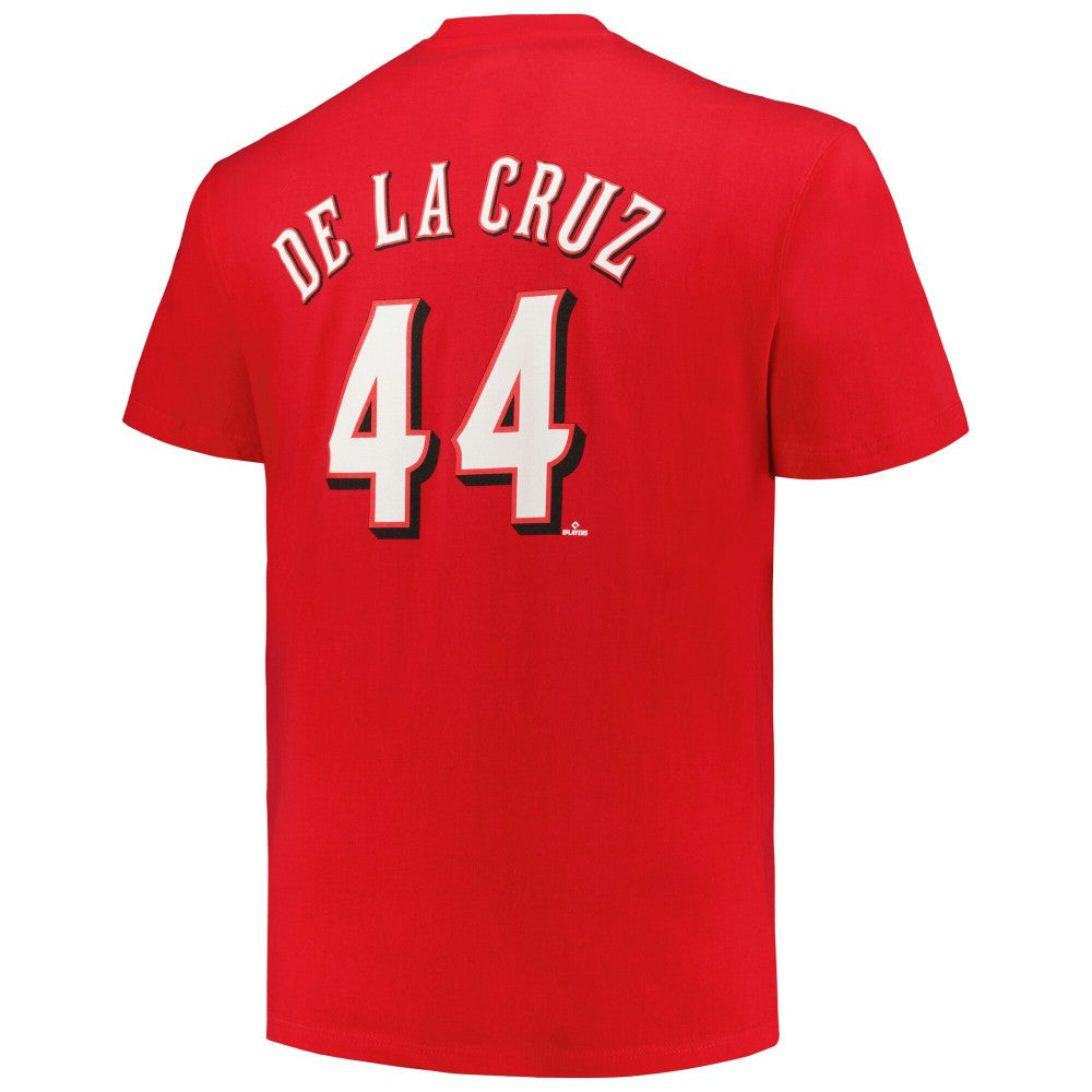 Elly De La Cruz Cincinnati Reds Fanatics Big & Tall Name & Number T-Shirt - Red T-shirts