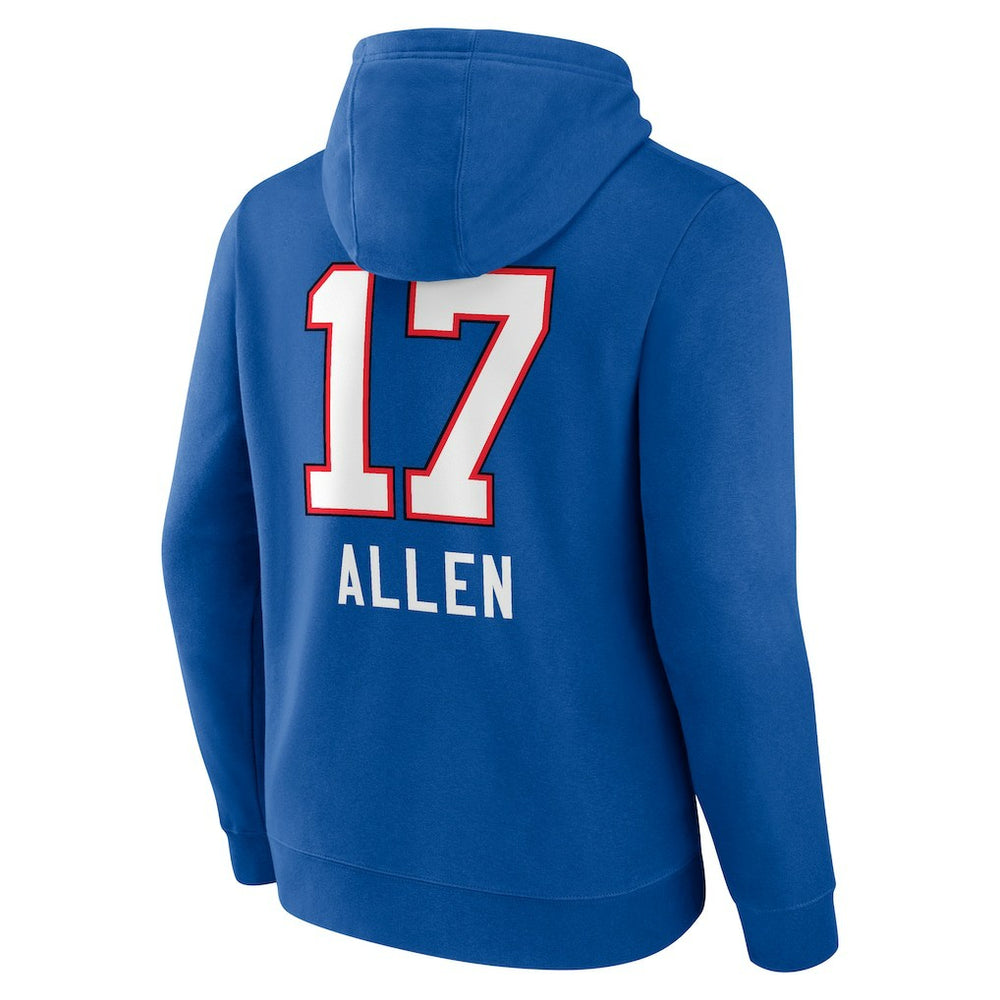 Josh Allen Buffalo Bills Team Wordmark Pullover Hoodie Royal