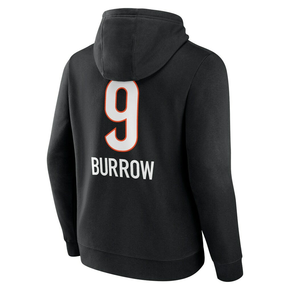 Joe Burrow Cincinnati Bengals Team Wordmark Pullover Hoodie Black