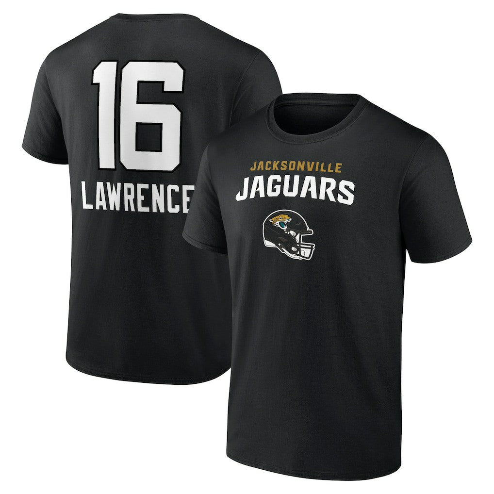 Trevor Lawrence Jacksonville Jaguars Team Wordmark Name & Number T-Shirt Black