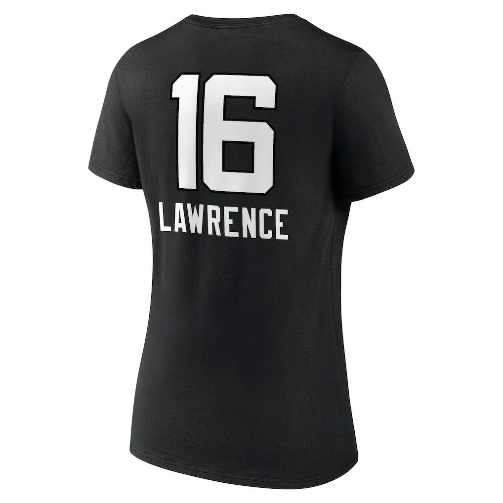 Trevor Lawrence Jacksonville Jaguars Women's Team Wordmark Name & Number V-Neck T-Shirt Black