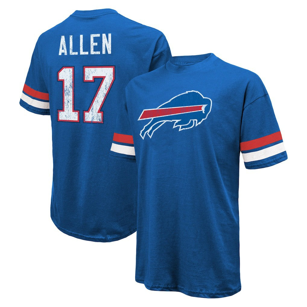Josh Allen Buffalo Bills Majestic Threads Name & Number Oversize Fit T-Shirt Royal