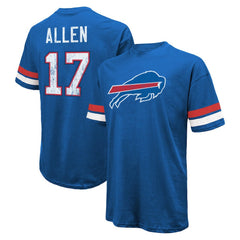 Josh Allen Buffalo Bills Majestic Threads Name & Number Oversize Fit T-Shirt Royal