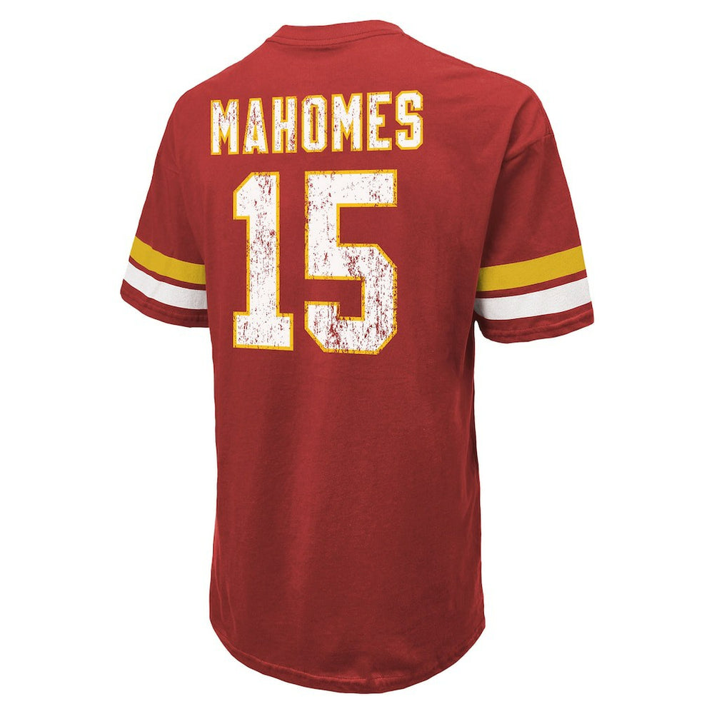 Patrick Mahomes Kansas City Chiefs Majestic Threads Name & Number Oversize Fit T-Shirt Red